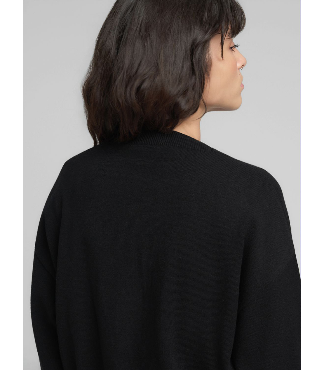 パフスリーブ クルーネックプルオーバー（セットアップ） 詳細画像 ブラック 6